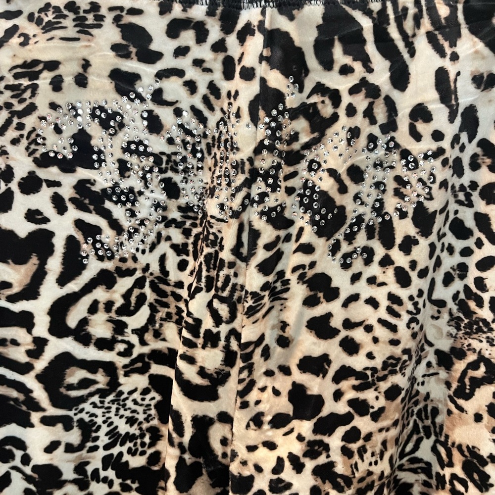 Juicy Couture Velour Tracksuit Set Leopard Women’s Sz XL Bling Flare Leg Y2K NWT - Picture 7 of 10
